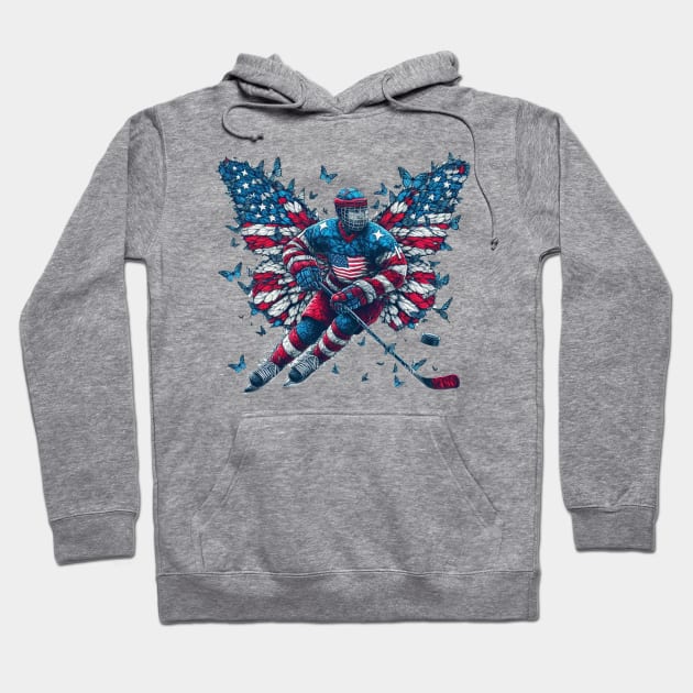 Hockey Butterfly Effect Hockey Fans Hoodie by DarkWave